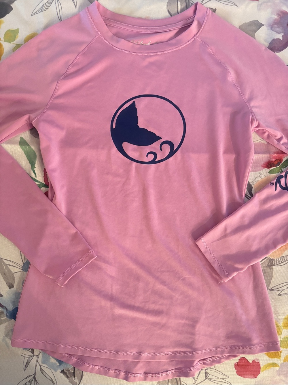 Women’s Pink Long-Sleeve Rash Guard Swim Top